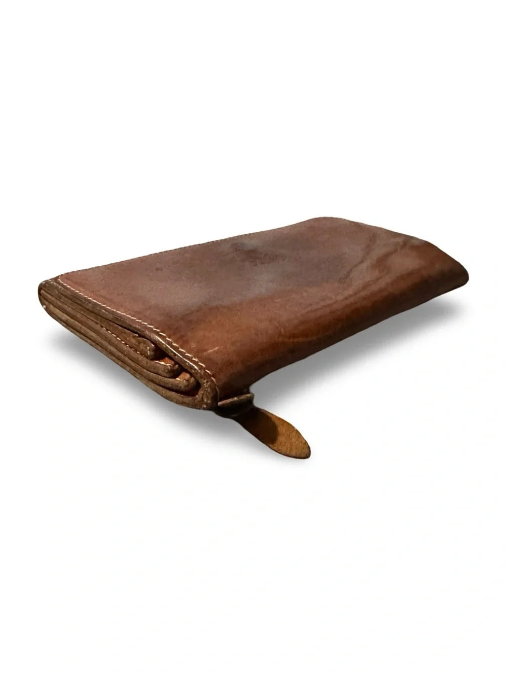 Il Bisonte Men's/Women  Brown Leather Foldover Wallet - Classic Organizer